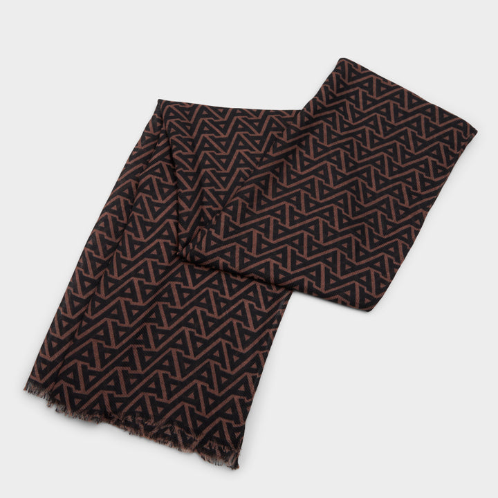 Lenço em castanho e preto - CRERRA