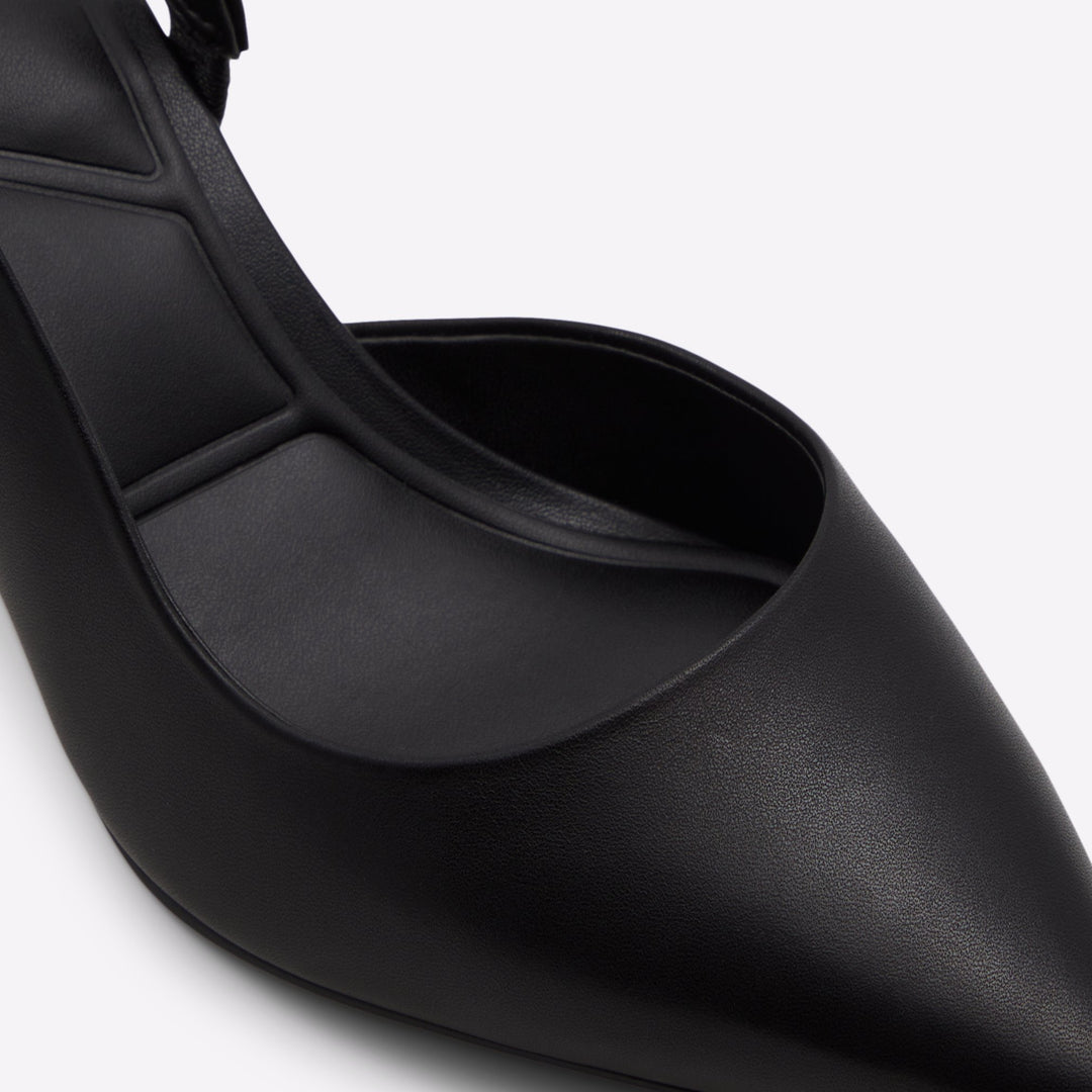 Sapatos em pele preto, salto em bloco - CRULLINA