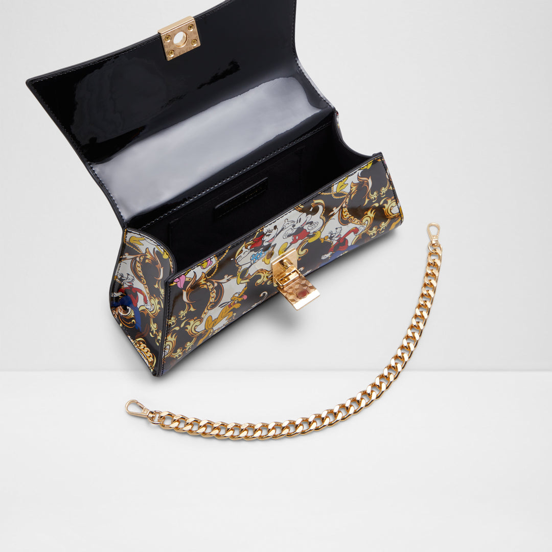 Mala de mão em verniz preto - D100HANDBAG