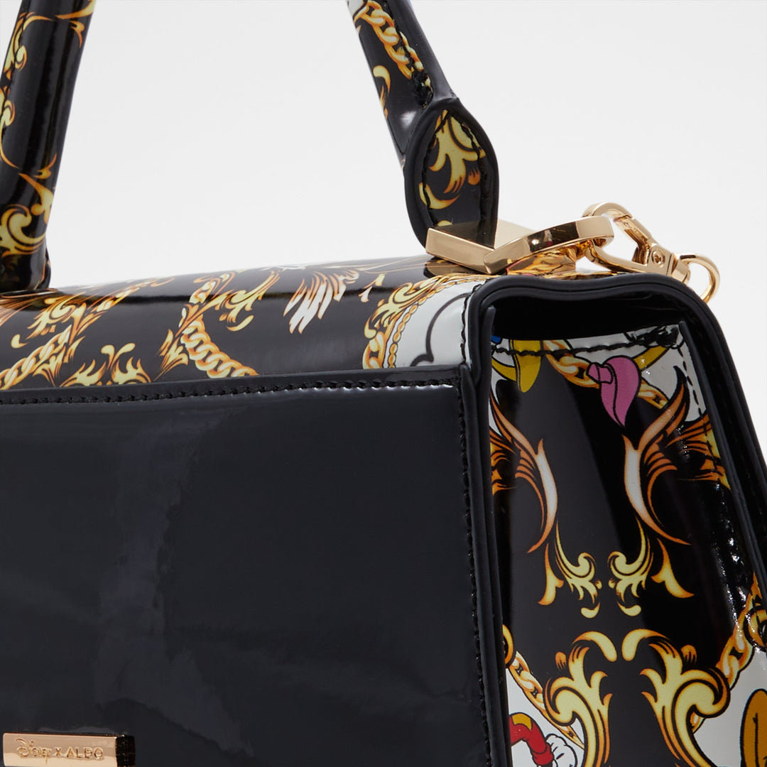 Mala de mão em verniz preto - D100HANDBAG