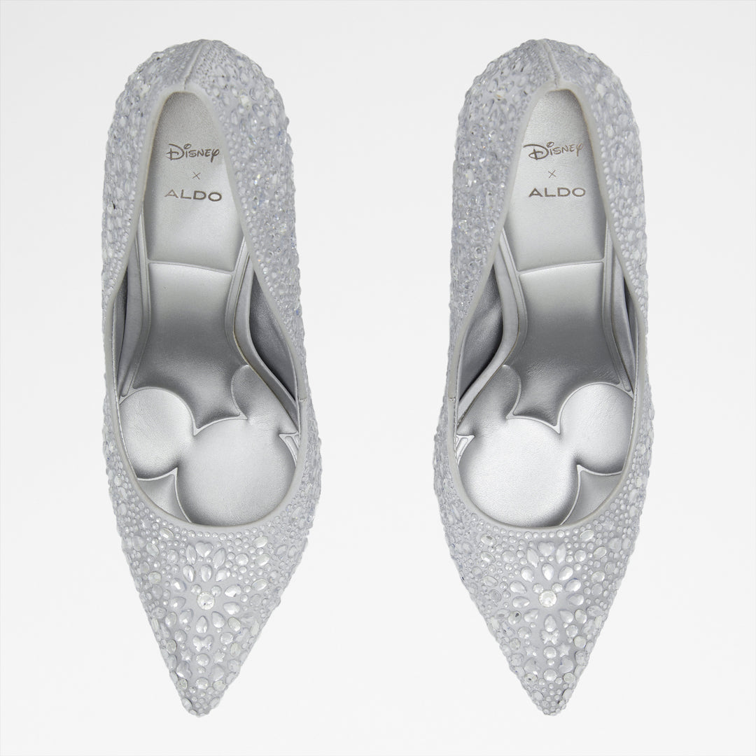 Sapatos em prateado, salto fino - D100PLSTESSY