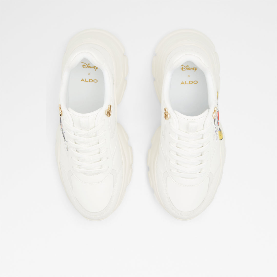 Sapatilhas rasas em branco - D100ZTRAINER