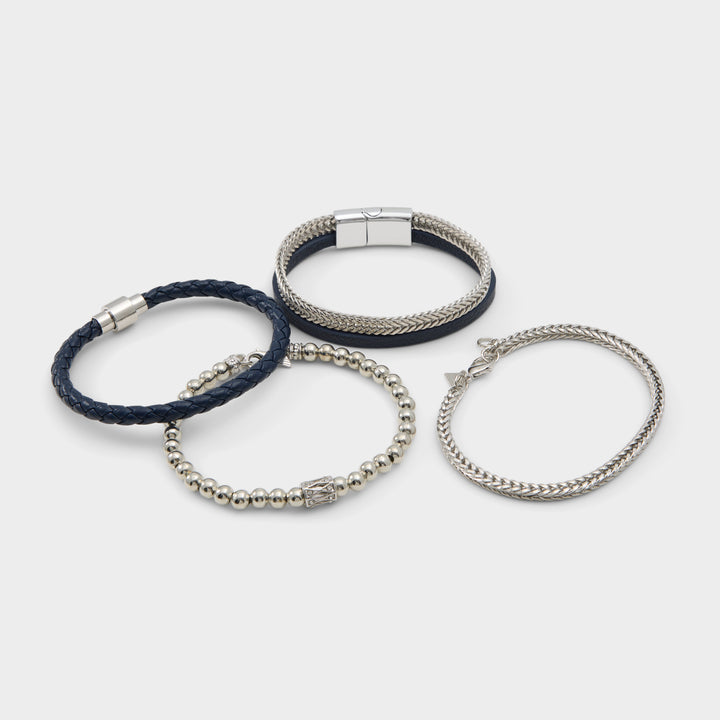 Pulseiras para homem em azul escuro e prateado - DANNIELL