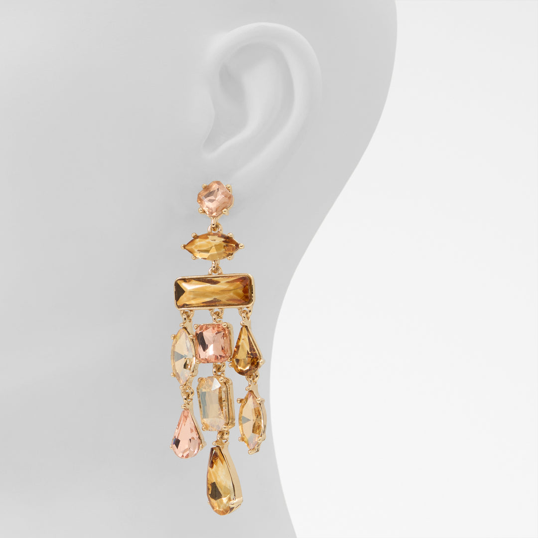 Brincos longos em dourado - DAPTION