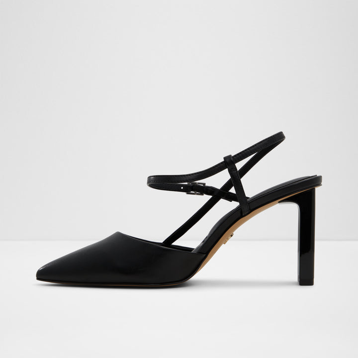 Sapatos em pele preto, salto em bloco - DARABRIVER