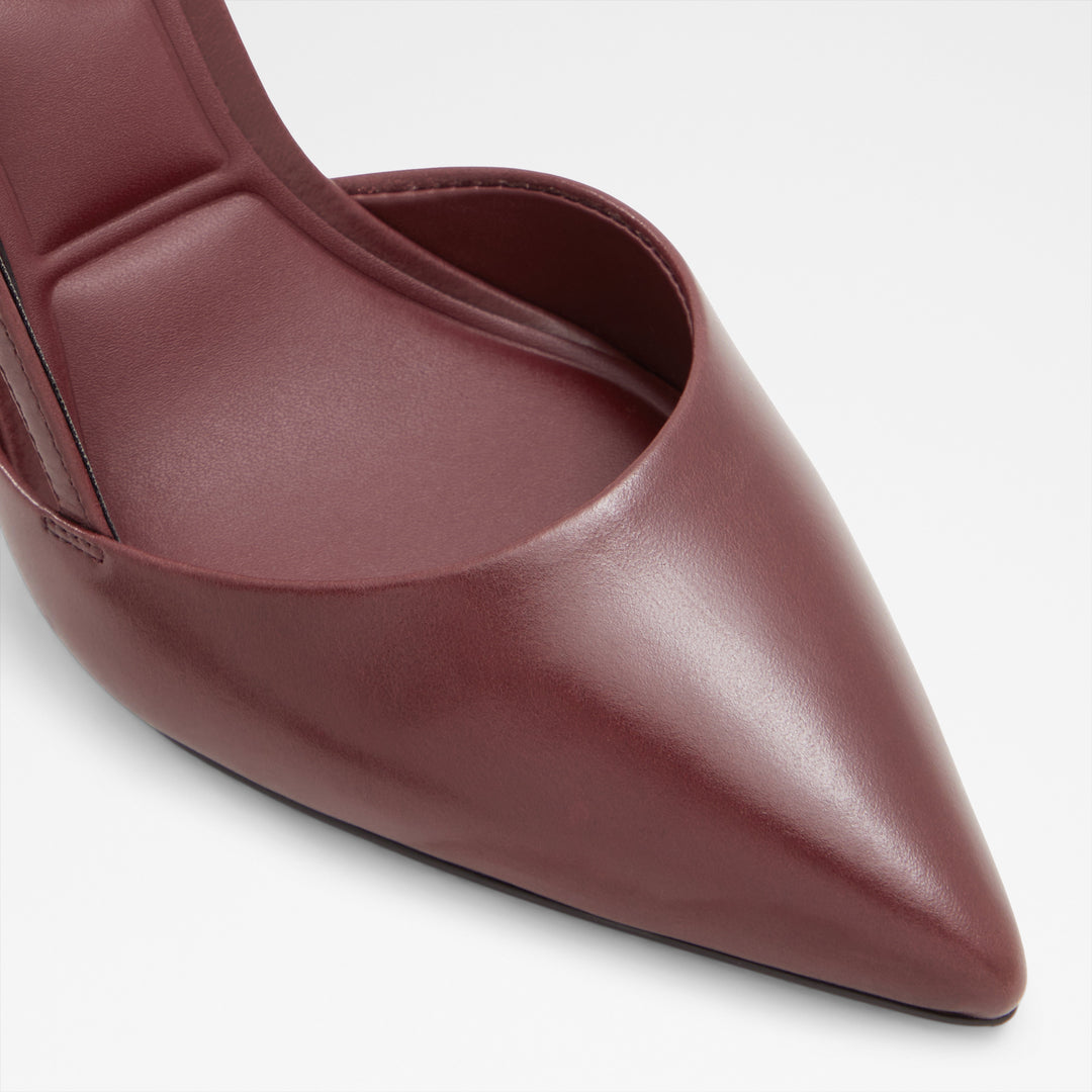 Sapatos em pele bordô, salto em bloco - DARABRIVER