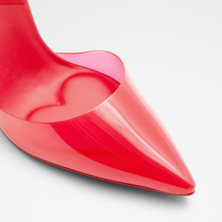 Sapatos em vermelho, salto em bloco - DELFINA