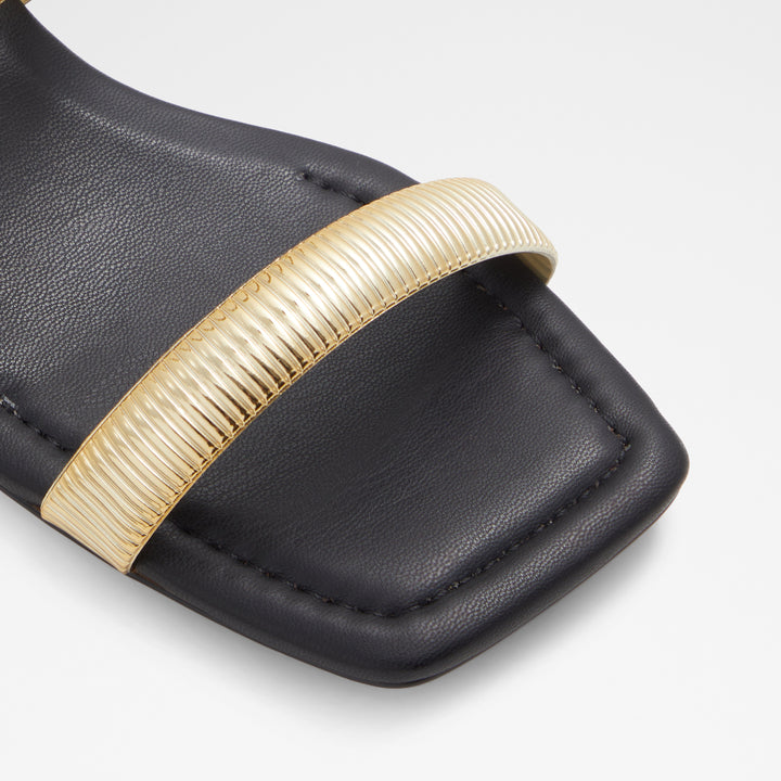 Sandálias rasas em preto - DEVOBARAEN