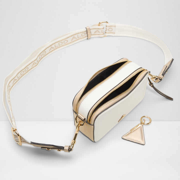 Mala de tiracolo em branco cru - DWUMA