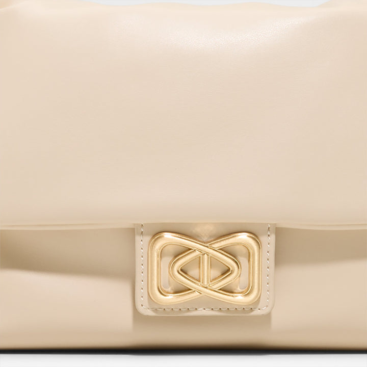 Mala de ombro em bege - EELINORA