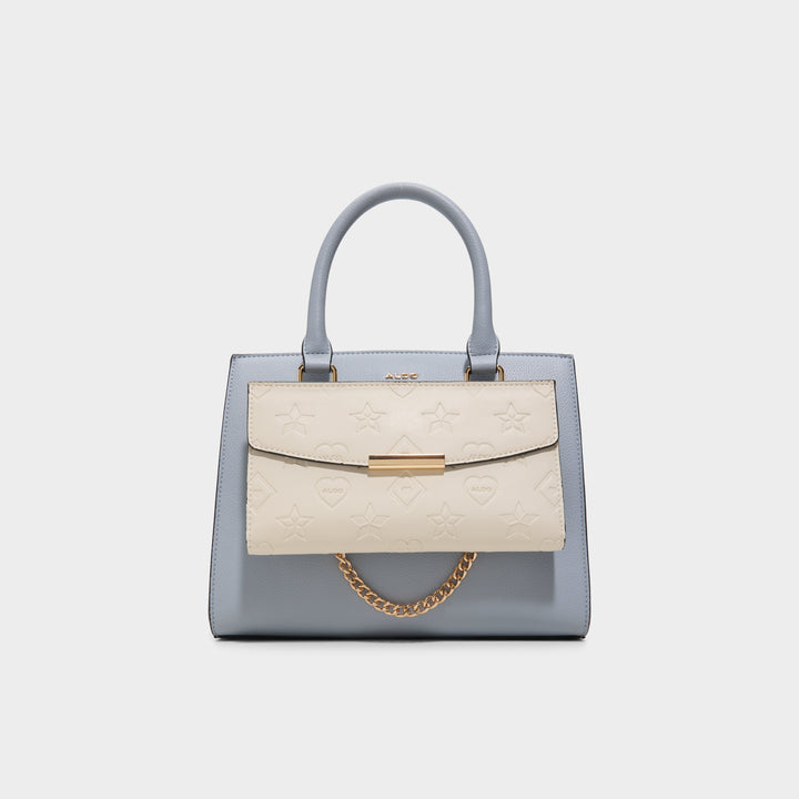 Bolsa de Mão ALDO Azul Claro com Carteira Removível e Corrente Dourada