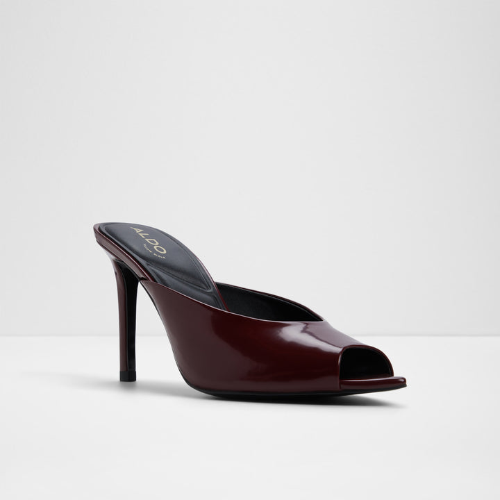 Sandálias em bordô, salto fino - ELENARA