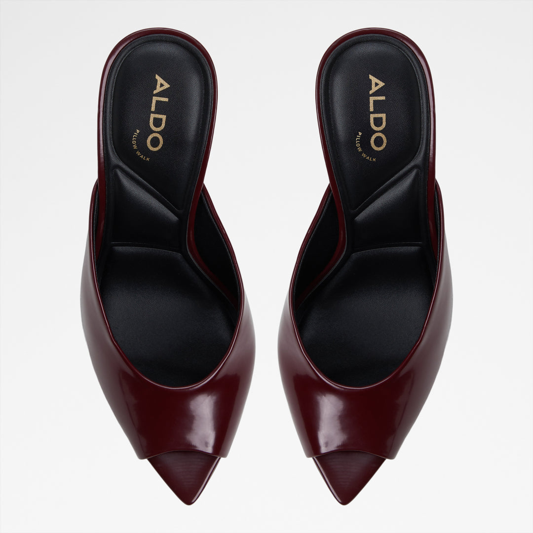 Sandálias em bordô, salto fino - ELENARA