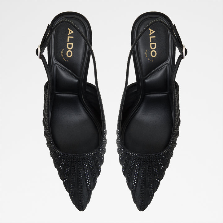 Sapatos em preto, salto fino - ELUSE