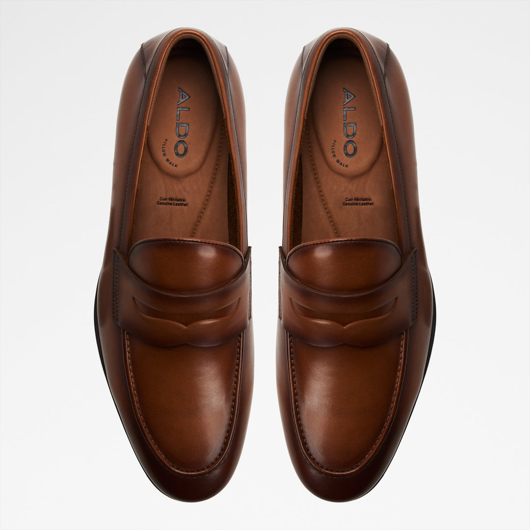 Mocassins em pele cognac - ELVIS