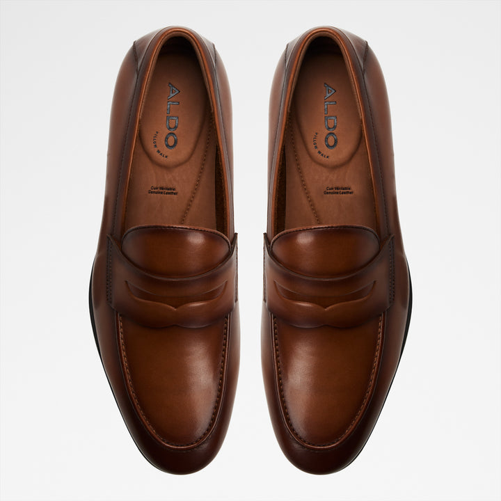 Mocassins em pele cognac - ELVIS