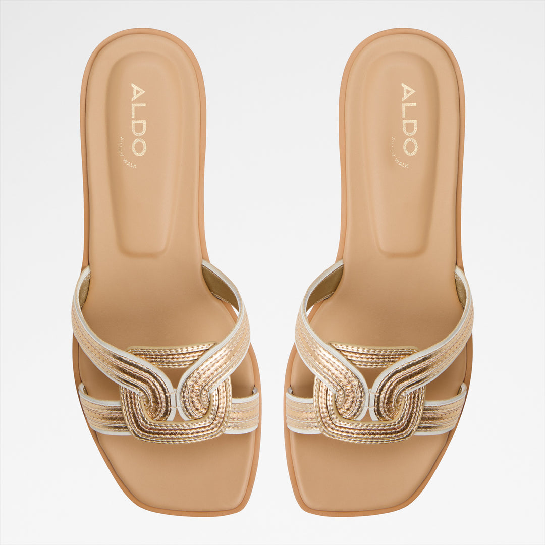 Sandálias rasas em dourado - EROK