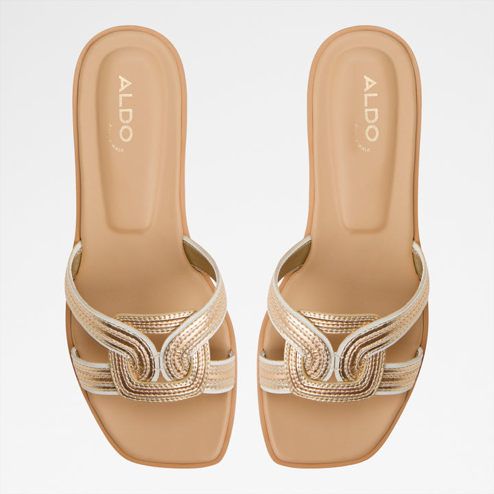 Sandálias rasas em dourado - EROK