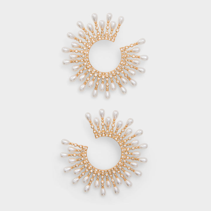 Brincos longos em dourado - EVELUNE