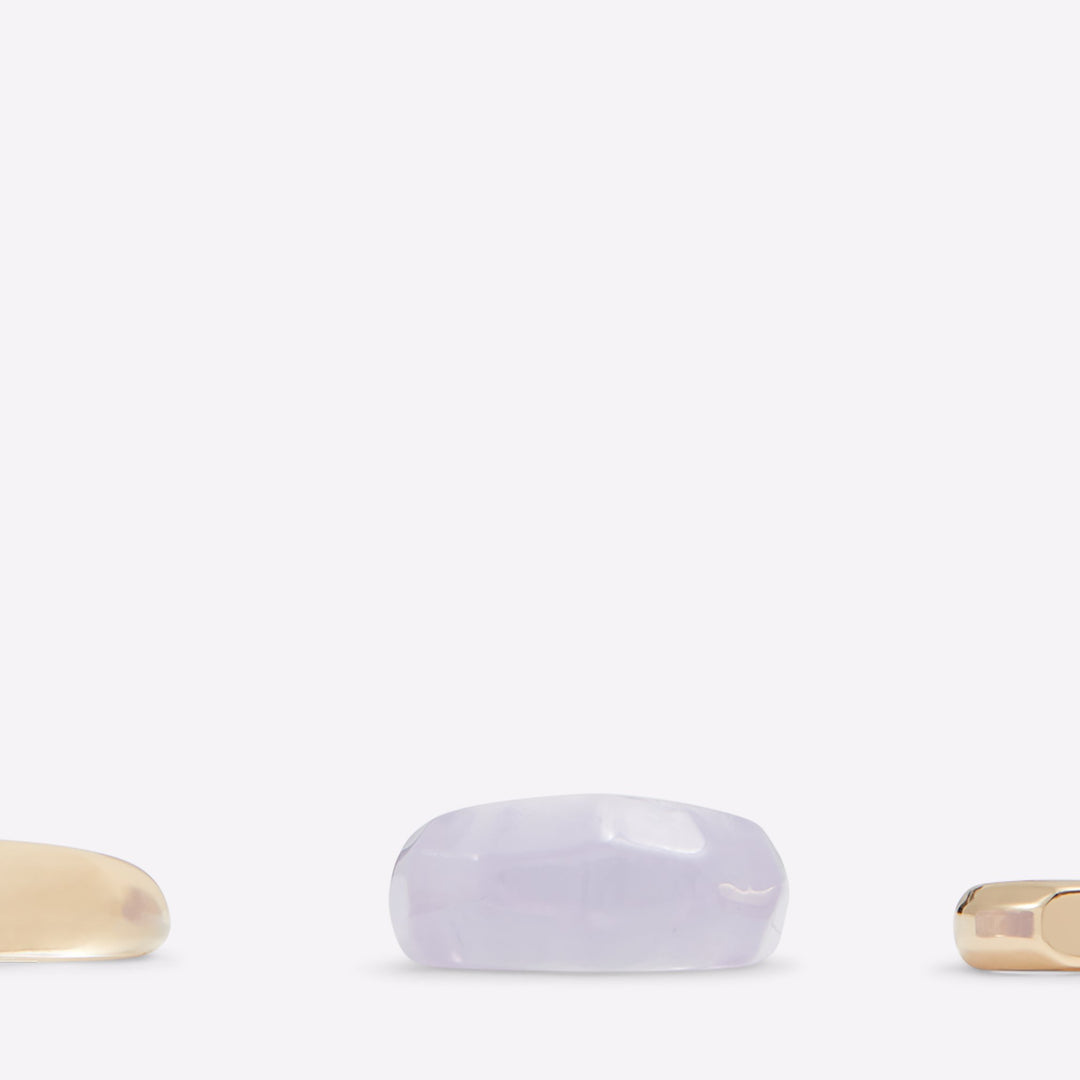 Anéis em dourado e lilás - FARABENTAR