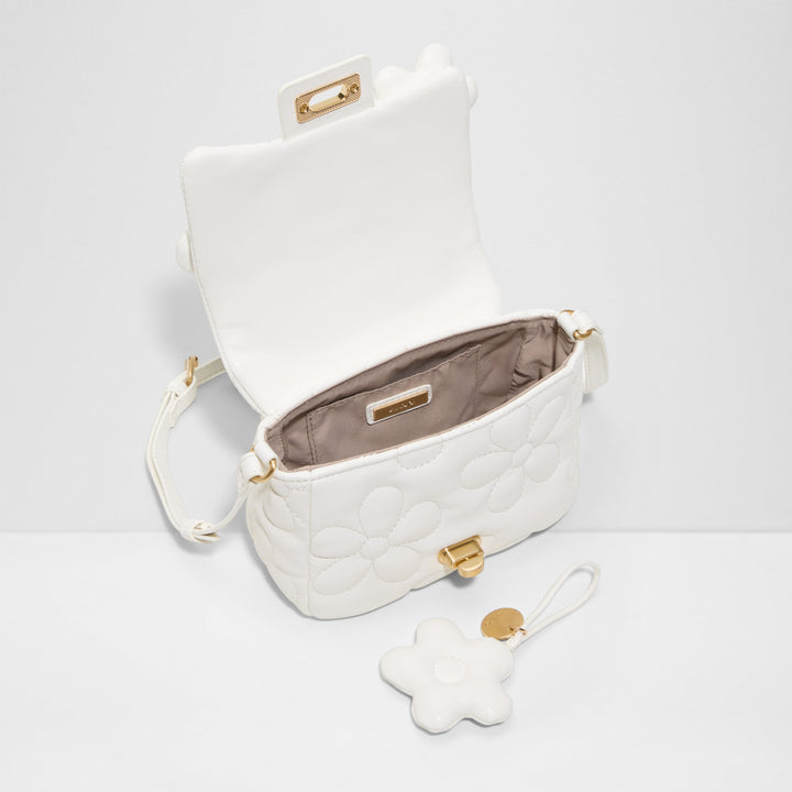 Mala de tiracolo em branco - FFLOWERPUFFY