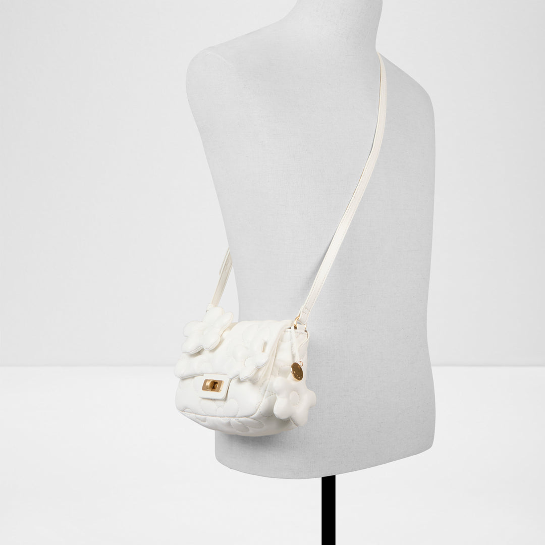 Mala de tiracolo em branco - FFLOWERPUFFY