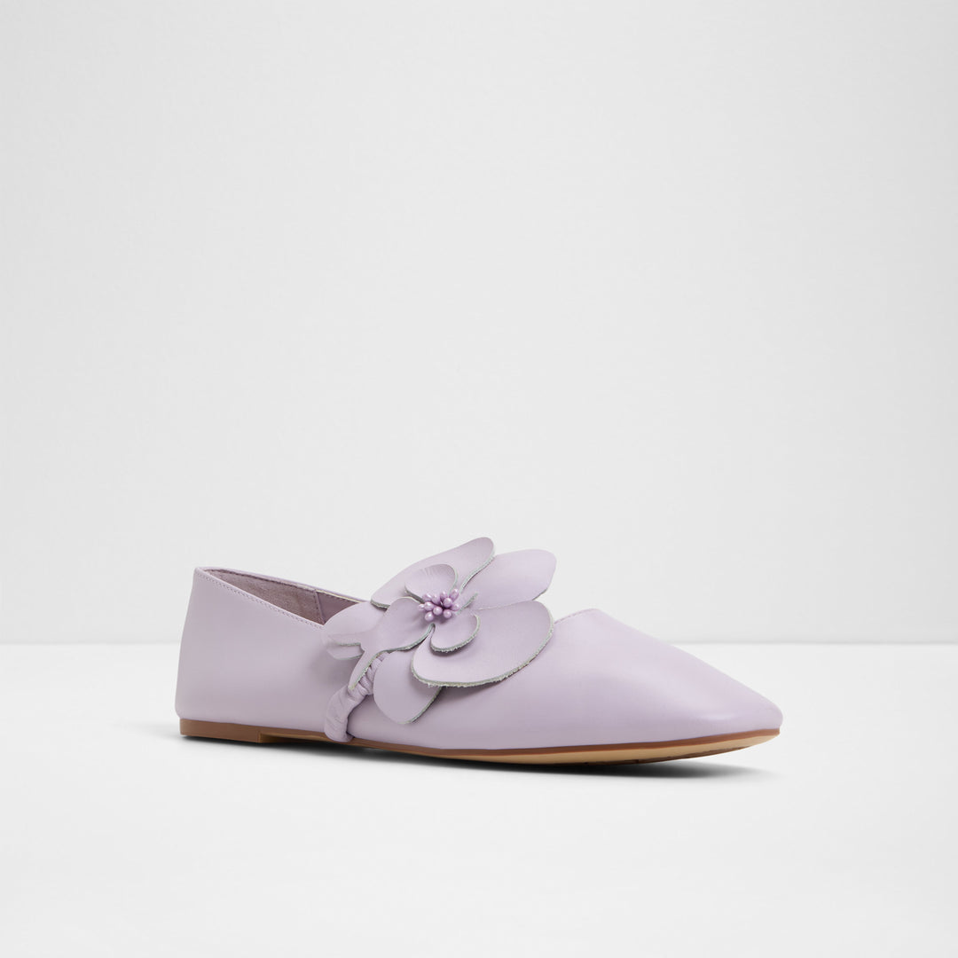 Sapatos rasos em pele lilás - FLORALINA