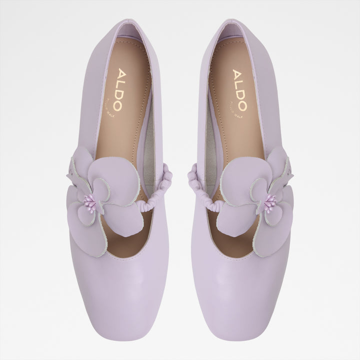 Sapatos rasos em pele lilás - FLORALINA