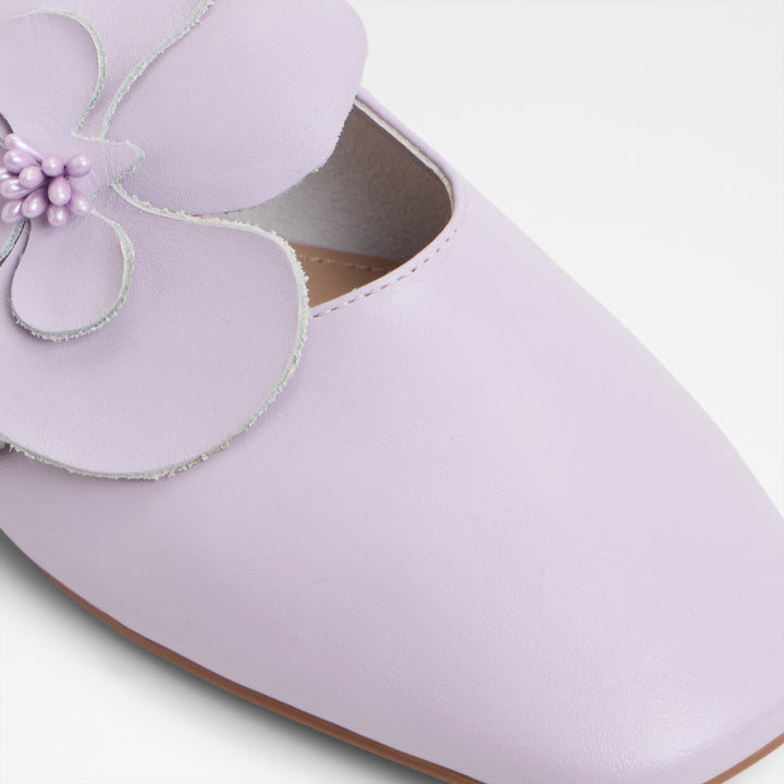 Sapatos rasos em pele lilás - FLORALINA