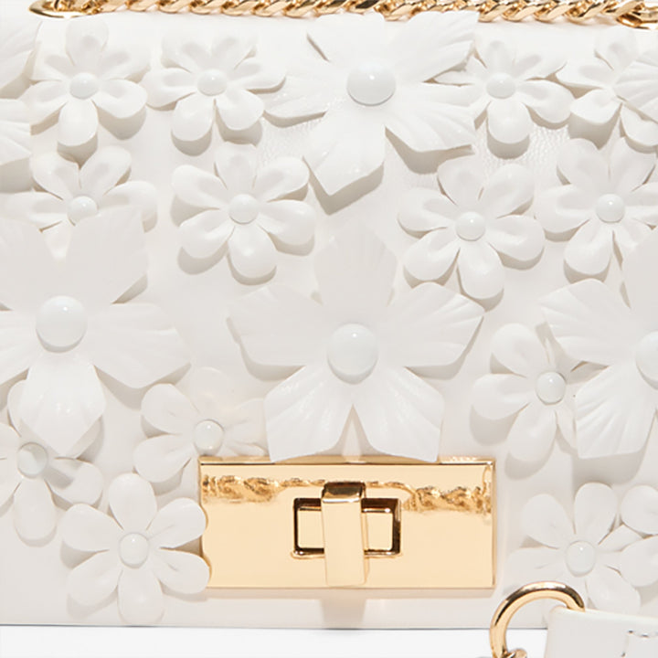 Mala de tiracolo em branco - FLORELLA