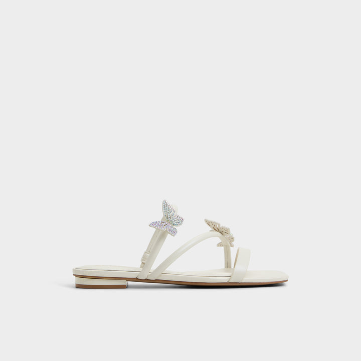 Sandálias rasas em branco - FLYHIGH