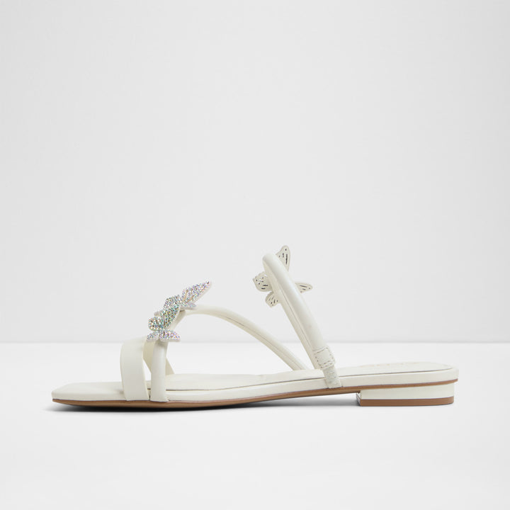 Sandálias rasas em branco - FLYHIGH