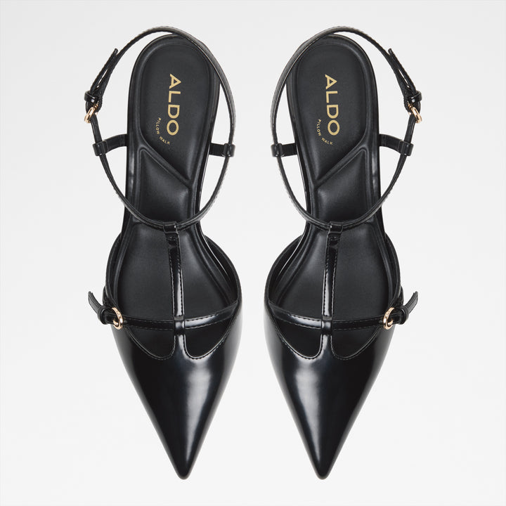 Sapatos em preto, salto fino - GALATRIX