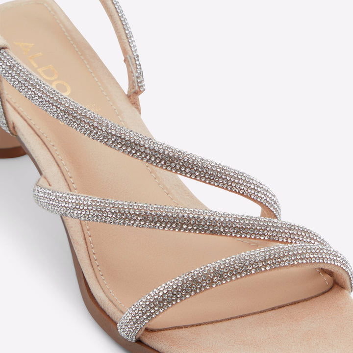 Sandálias em bege, salto em bloco - GANNATERIEL