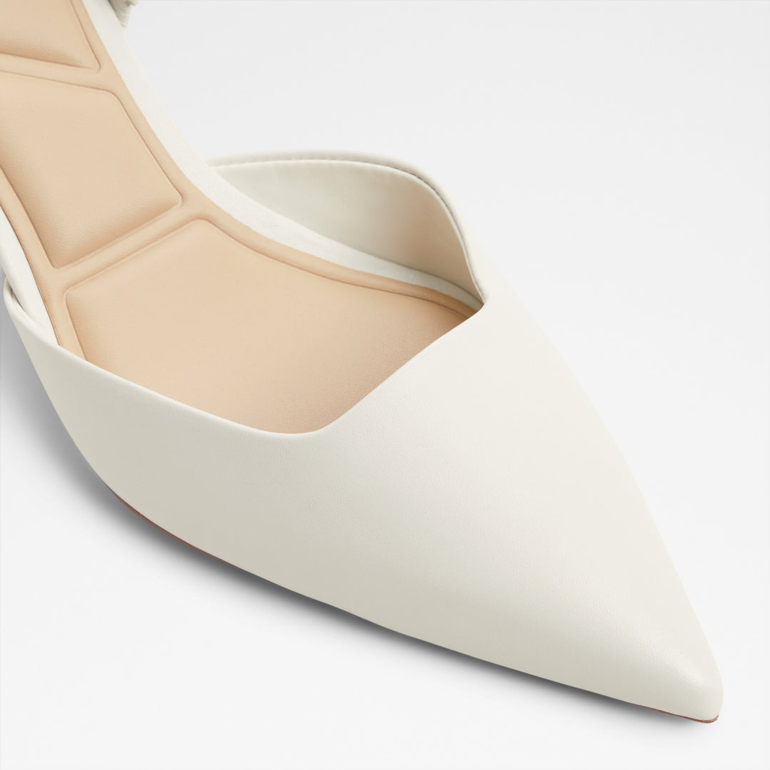 Sapatos em pele branco, salto em funil - GAVEDESSI