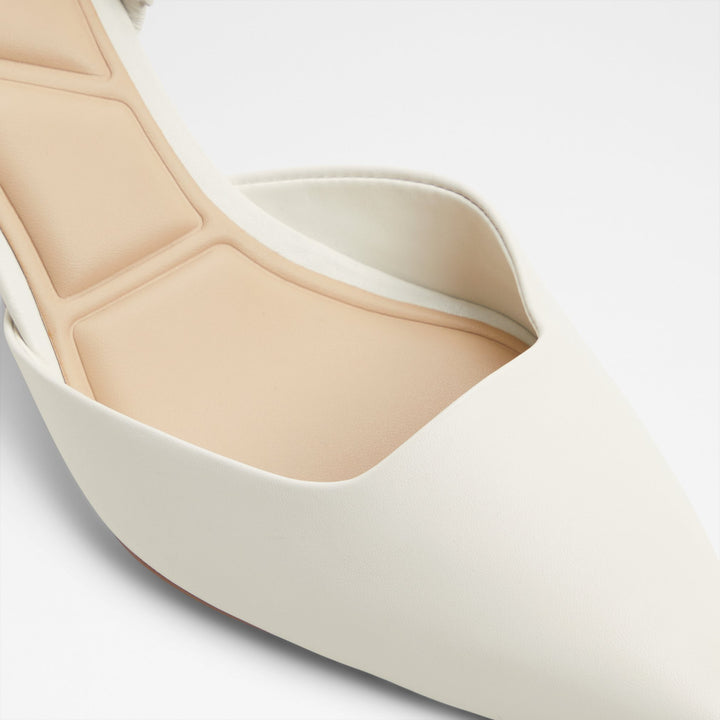 Sapatos em pele branco, salto em funil - GAVEDESSI