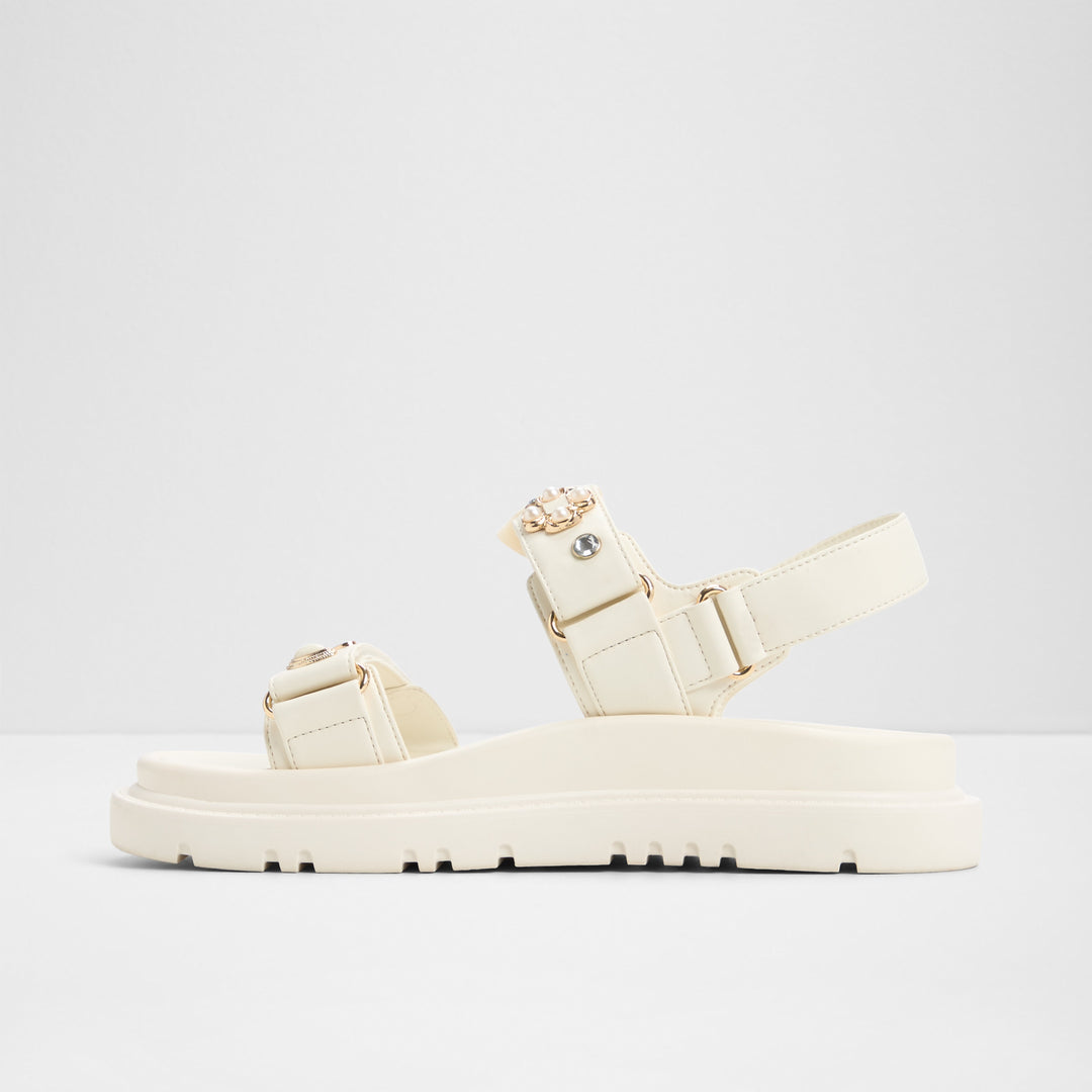 Sandálias rasas em branco cru - GEMIMA