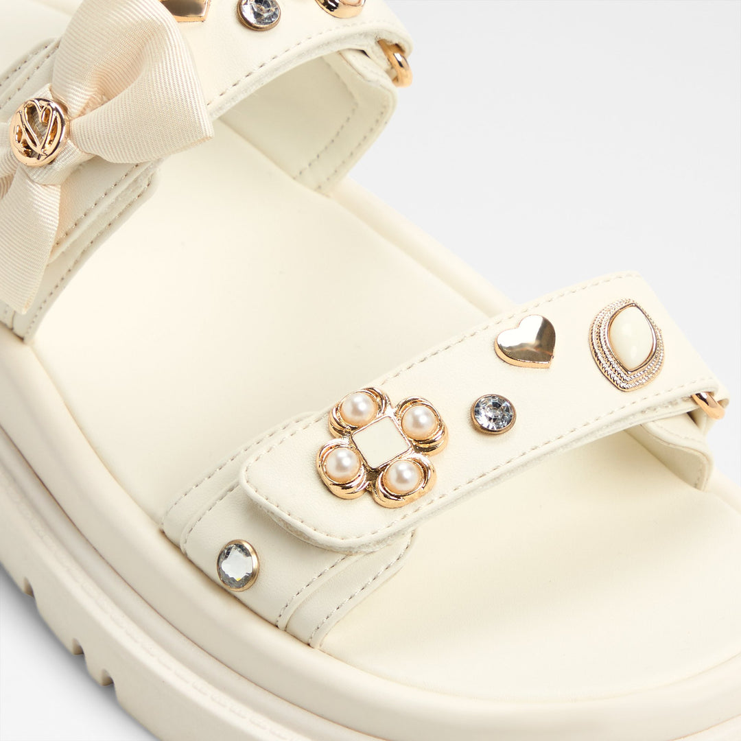 Sandálias rasas em branco cru - GEMIMA