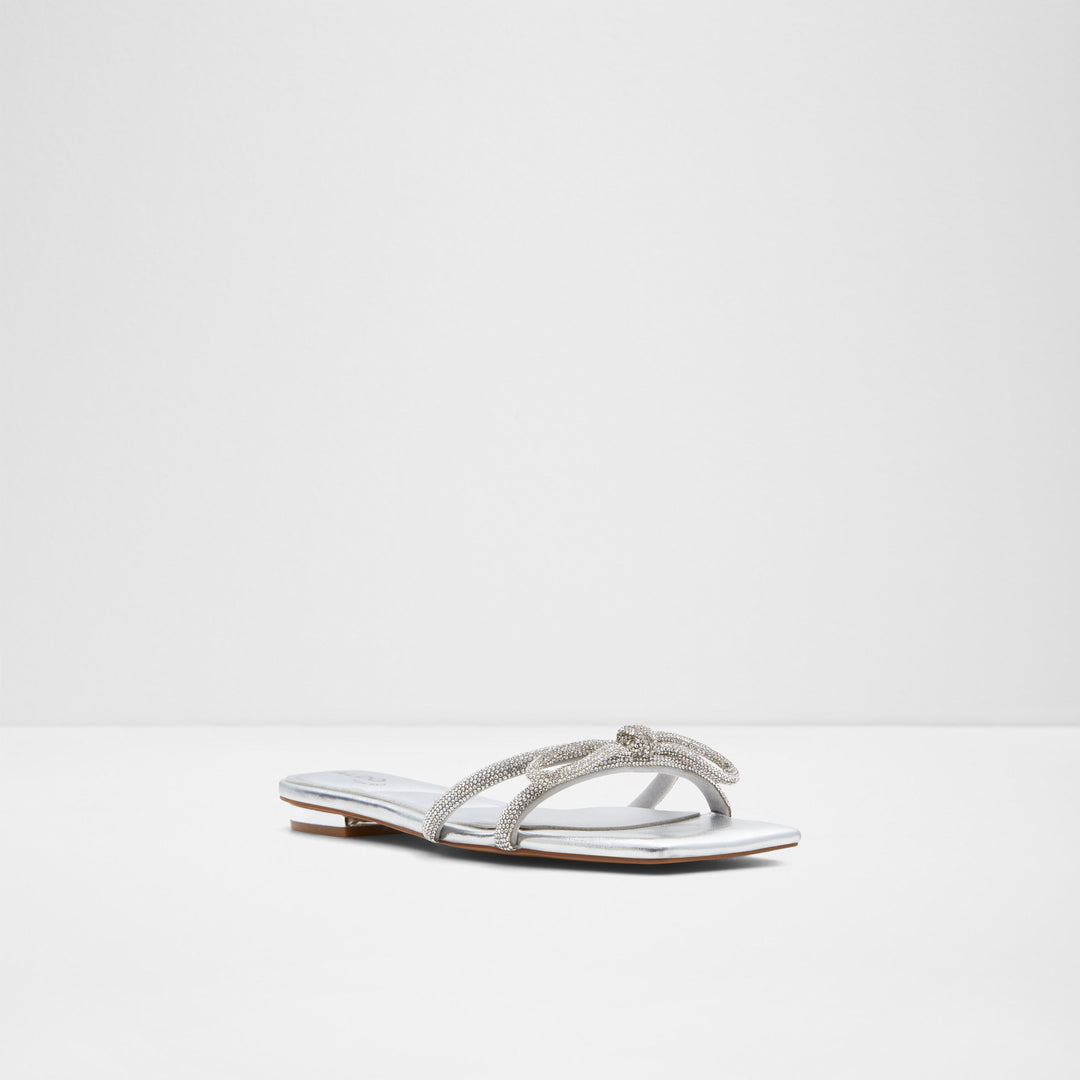 Sandálias rasas em prateado - GLIMMERA