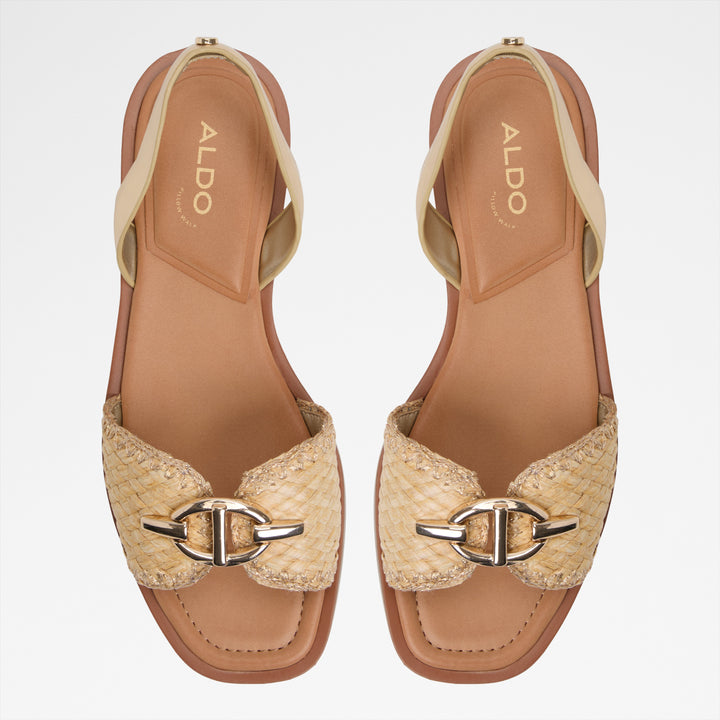 Sandálias rasas em dourado - GOASSI