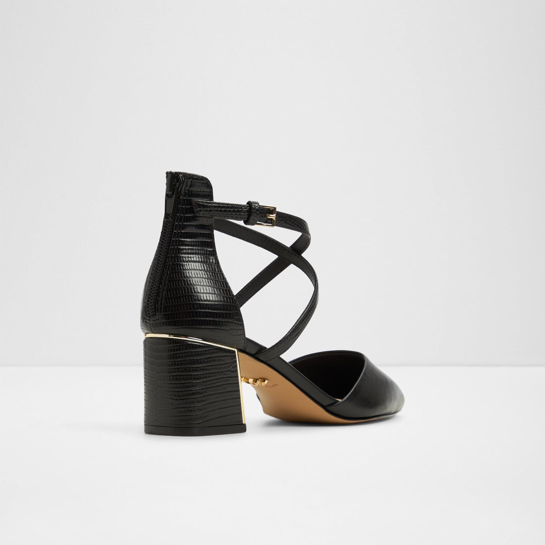 Sapatos em preto, salto em bloco - GRARWEN