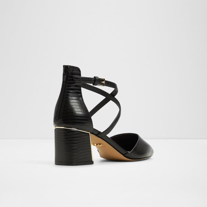 Sapatos em preto, salto em bloco - GRARWEN