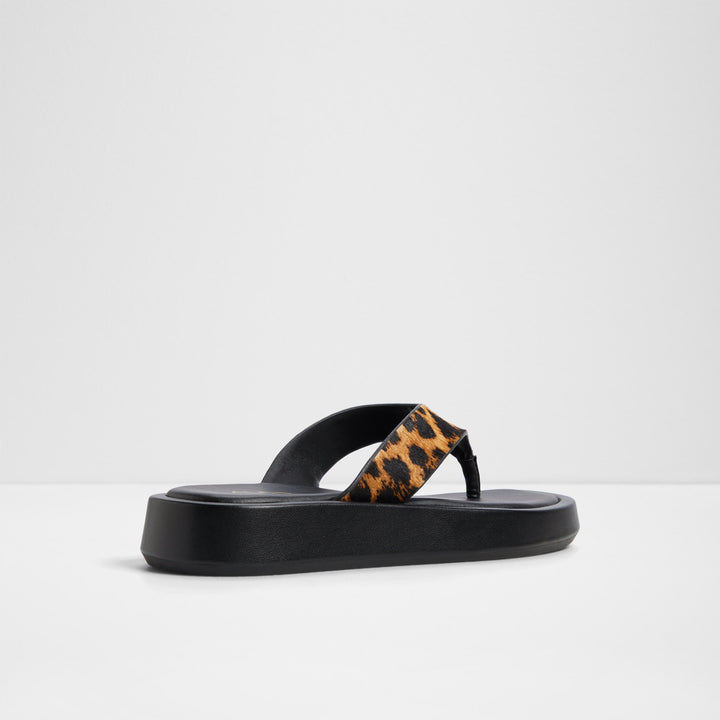 Sandálias rasas em pele preto - GRETTLE