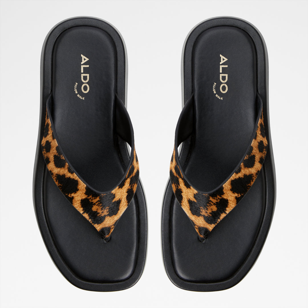 Sandálias rasas em pele preto - GRETTLE