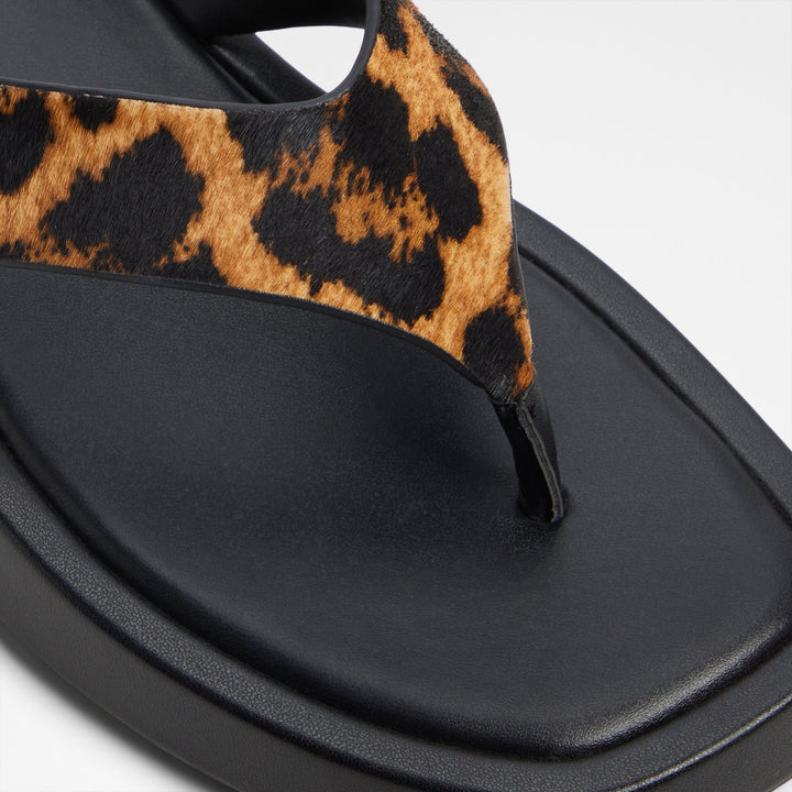 Sandálias rasas em pele preto - GRETTLE