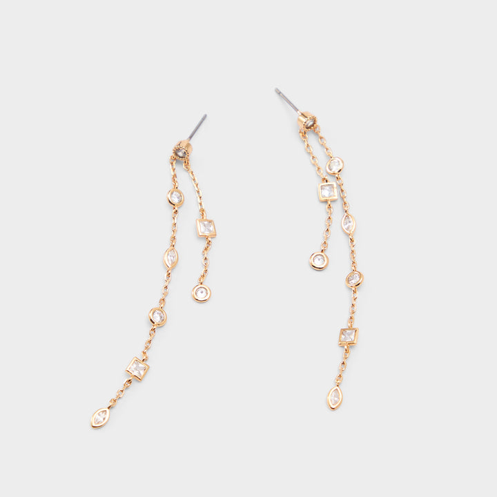 Brincos longos em dourado - HAIEGAN