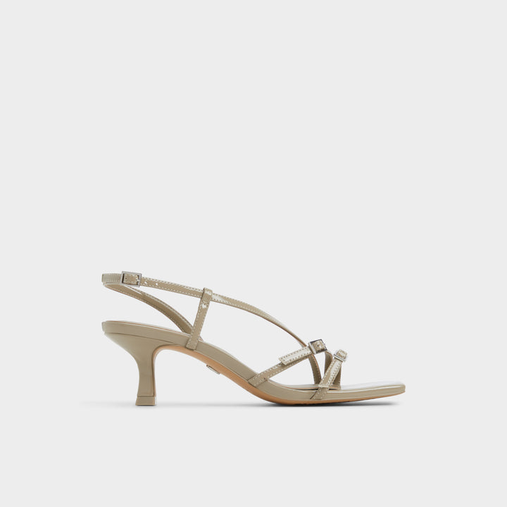 Sandálias em verniz verde, salto em funil - HARLIE