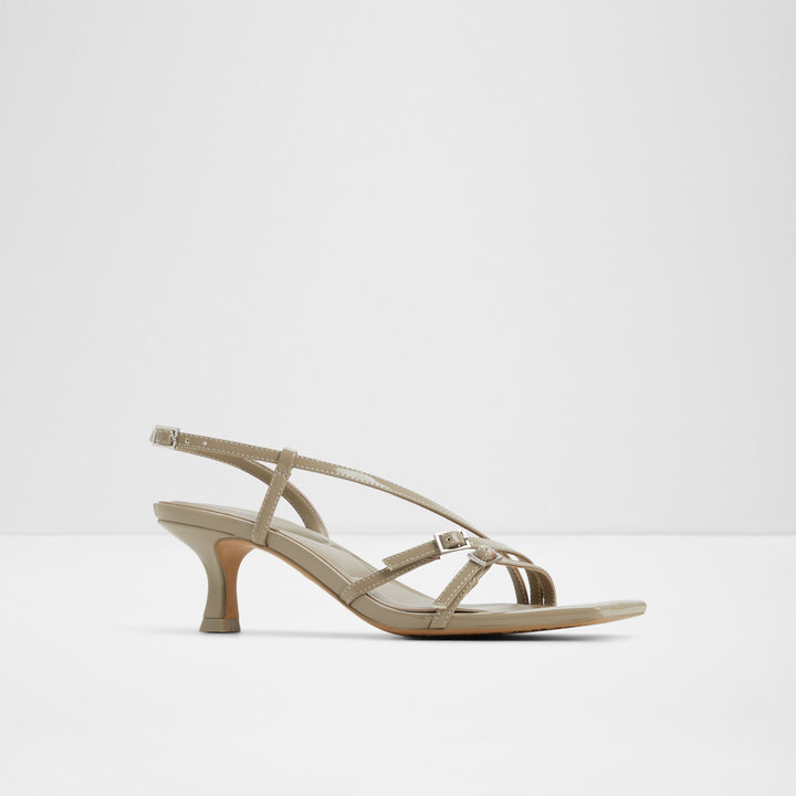 Sandálias em verniz verde, salto em funil - HARLIE