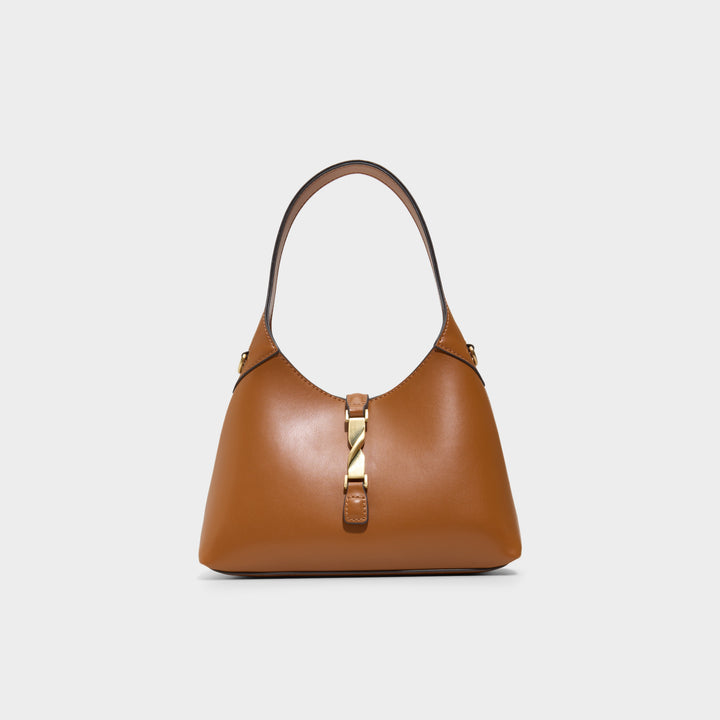 Mala de ombro em cognac - HARPERMINI