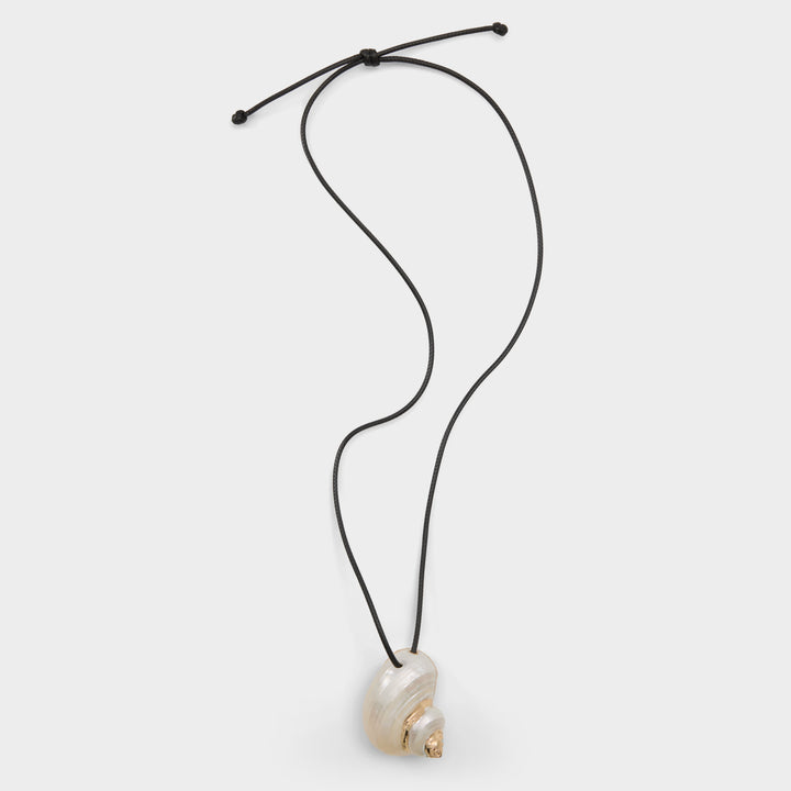 Colar Mulher ALDO Preto com Pendente Concha e Detalhe Dourado